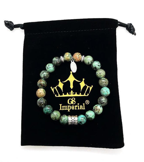 GS Imperial® | Kralen Armband Dames | Natuursteen Armband Vrouwen | Armband Vrouwen | Dames Armband | Turkoois Armband Dames