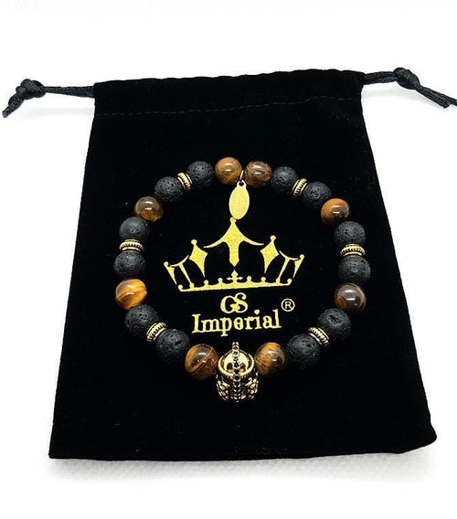 GS Imperial® | Kralen Armband Heren | Romeinse Helm Armband Mannen | Armband Mannen | Heren Armband | Stoere Armband Mannen