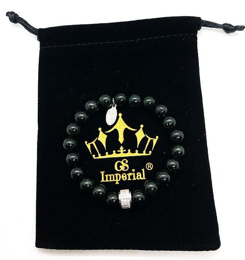 GS Imperial® Dames Armband | Natuursteen Armband Vrouwen Met Groene Zandsteen Kralen
