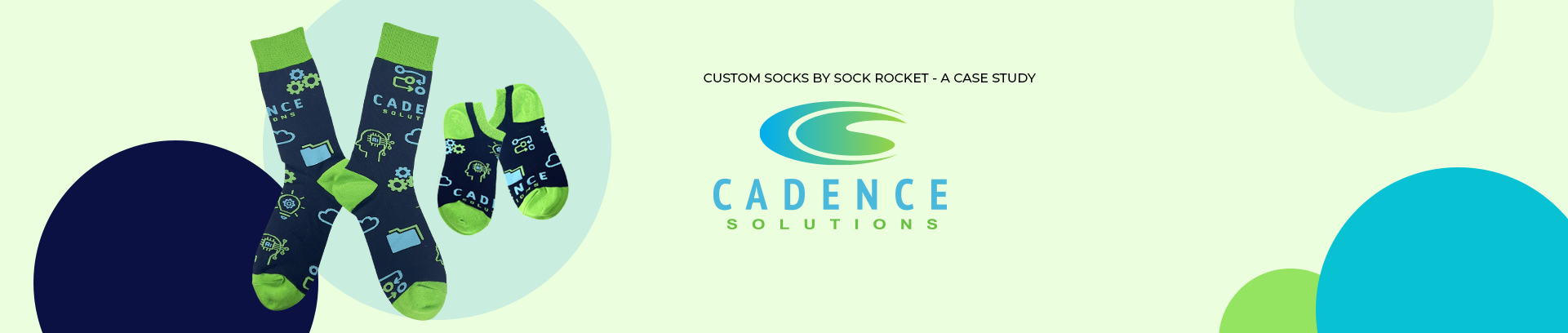 sock rocket custom socks for Cadence Solutions