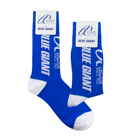 Custom branded socks for Blue Giant