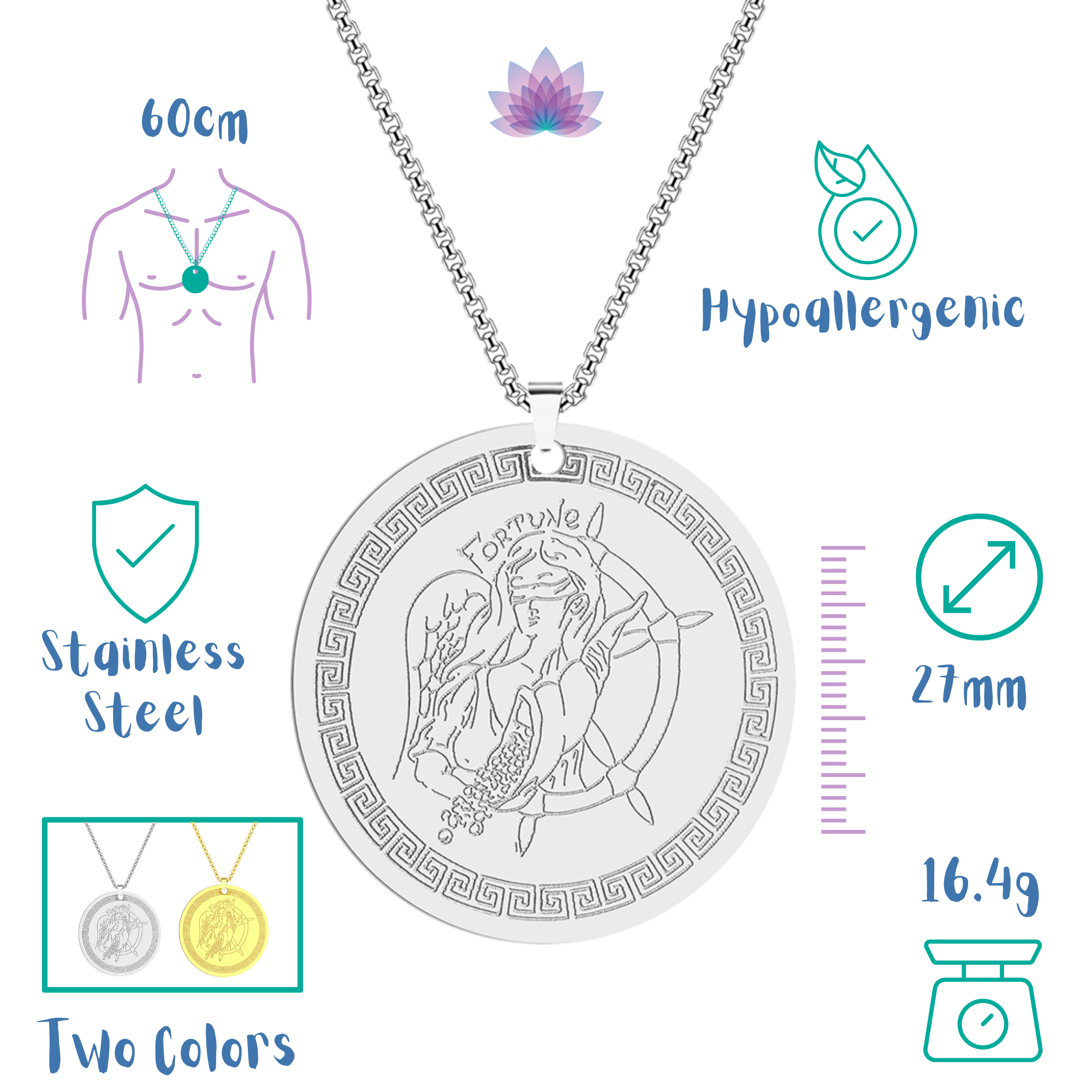 Fortuna Roman Goddess Of Luck Pagan Deity Worship Amulet Features And Measures | Apollo Tarot Jewelry