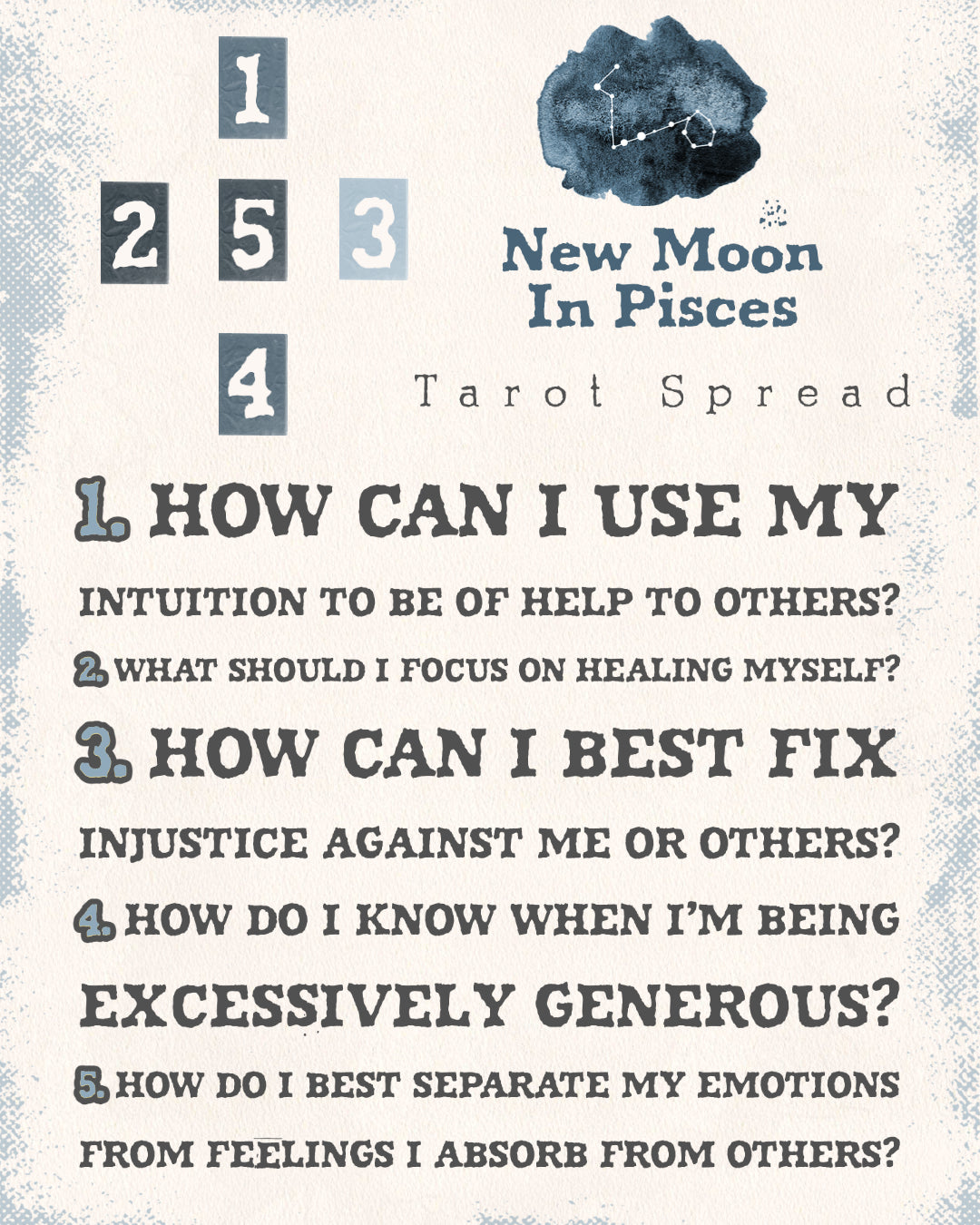 New Moon in Pisces 2022 Tarot Spread | 5 cards | Apollo Tarot Blog