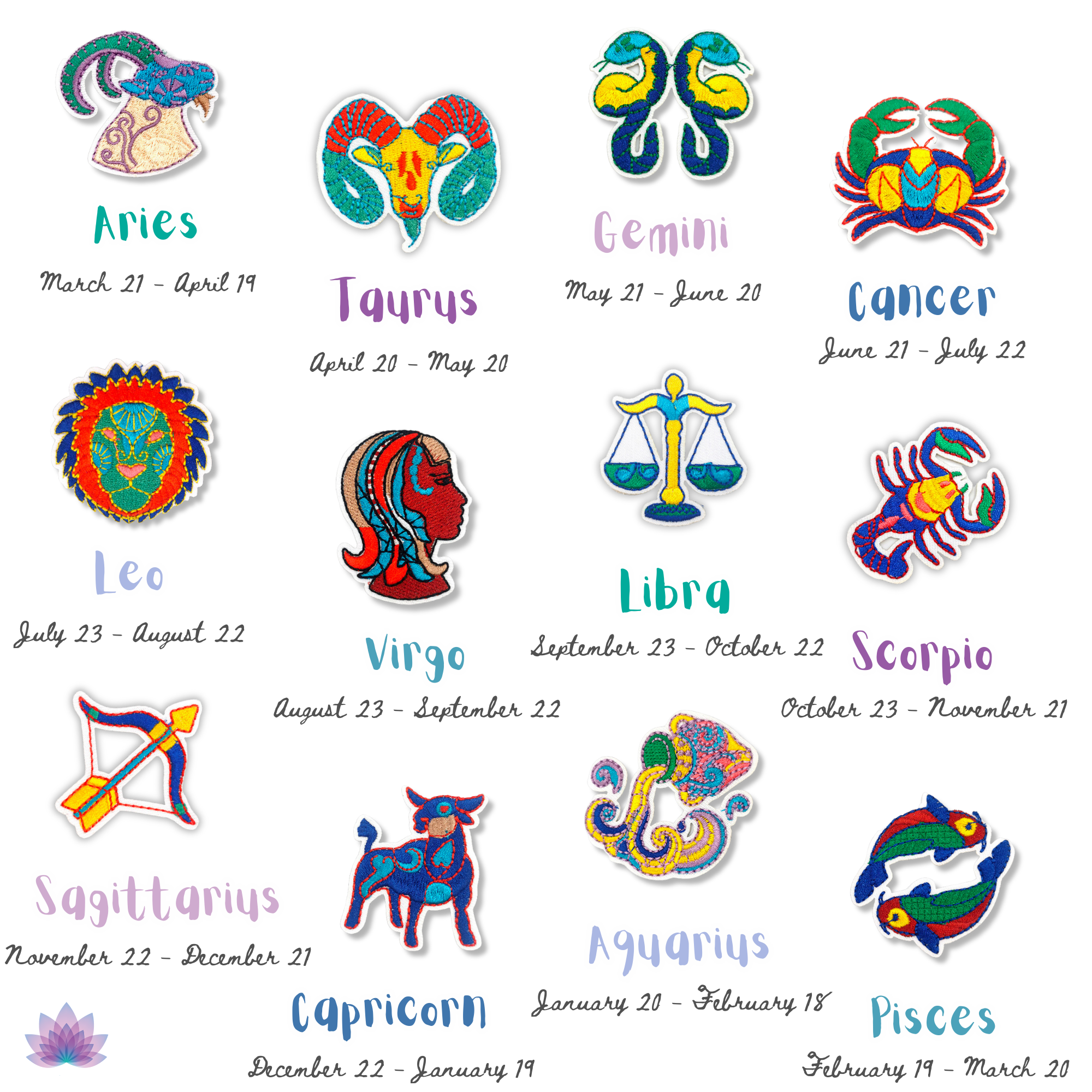 Coleção de Patches de Símbolos Astrológicos para Passar | Loja de Tarô Apollo