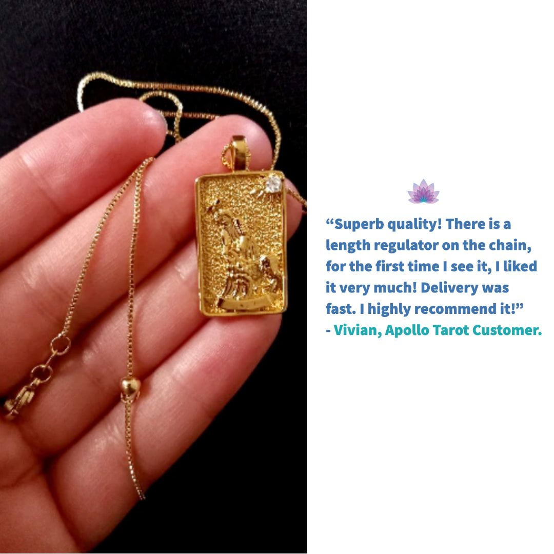 Tarot Necklace | Shiny tarot Card Pendant