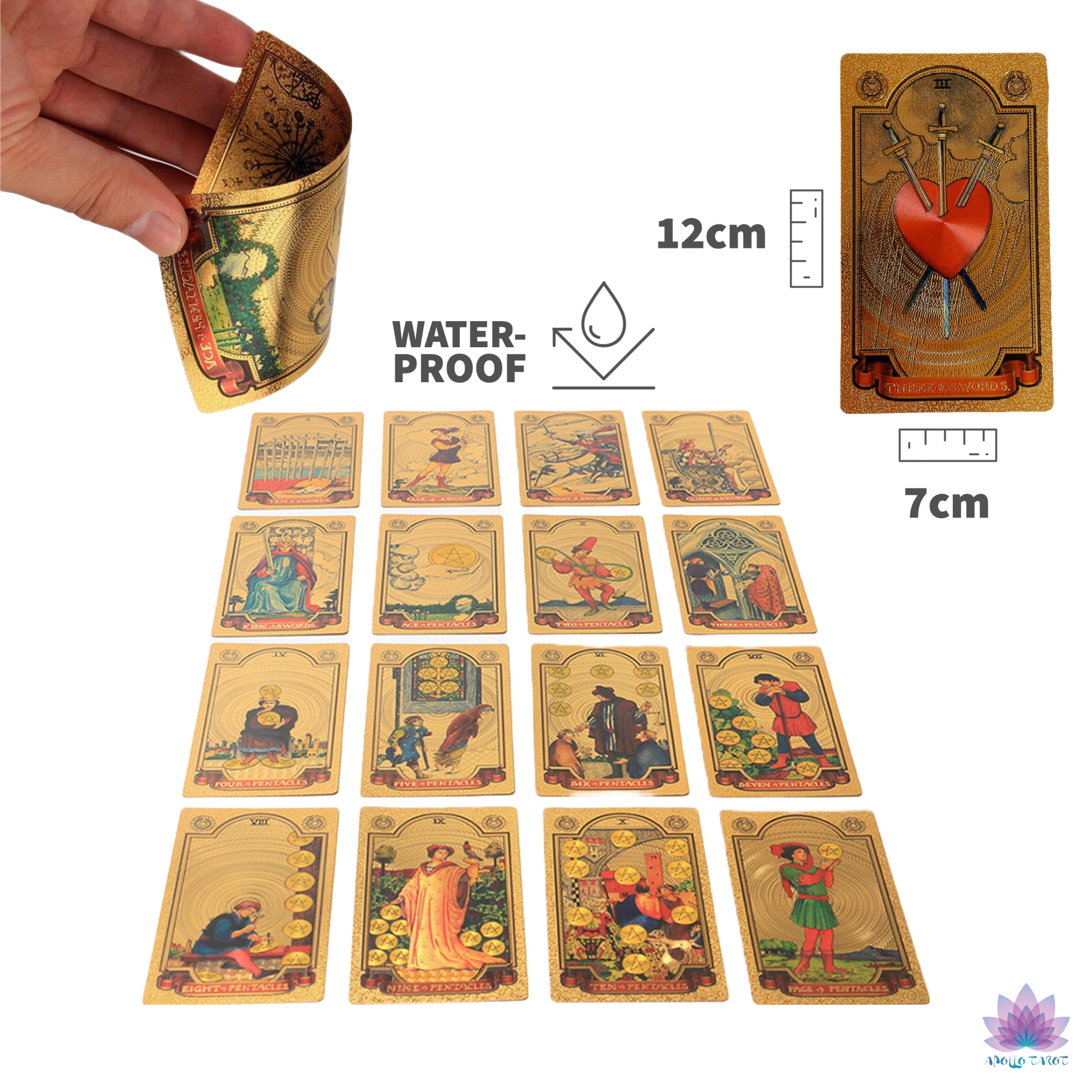 Gold Foil Tarot Deck Measures And Features | Apollo Tarot Shop