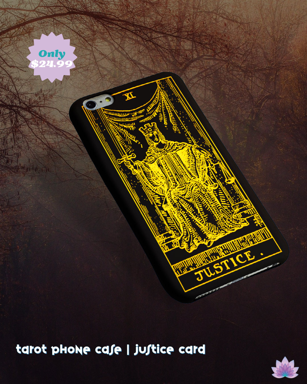 Tarot Phone Case | Justice Tarot Card | Equinox & Libra Season Tarot Spread | Apollo Tarot