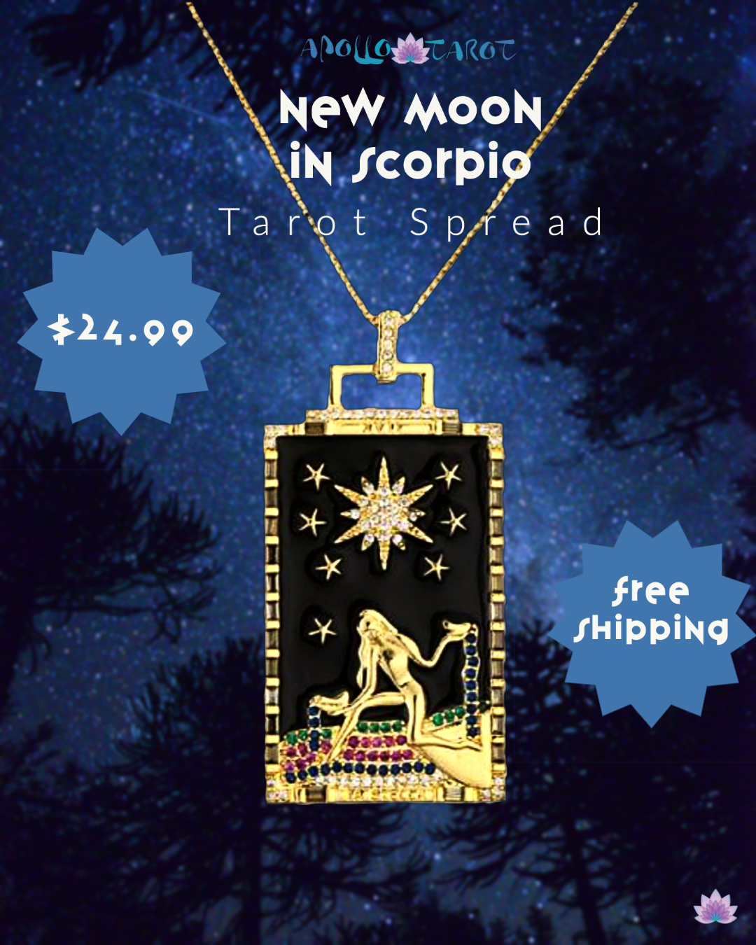 the Star Tarot Card Necklace | New Moon in Scorpio 2021 Tarot Spread | Apollo Tarot