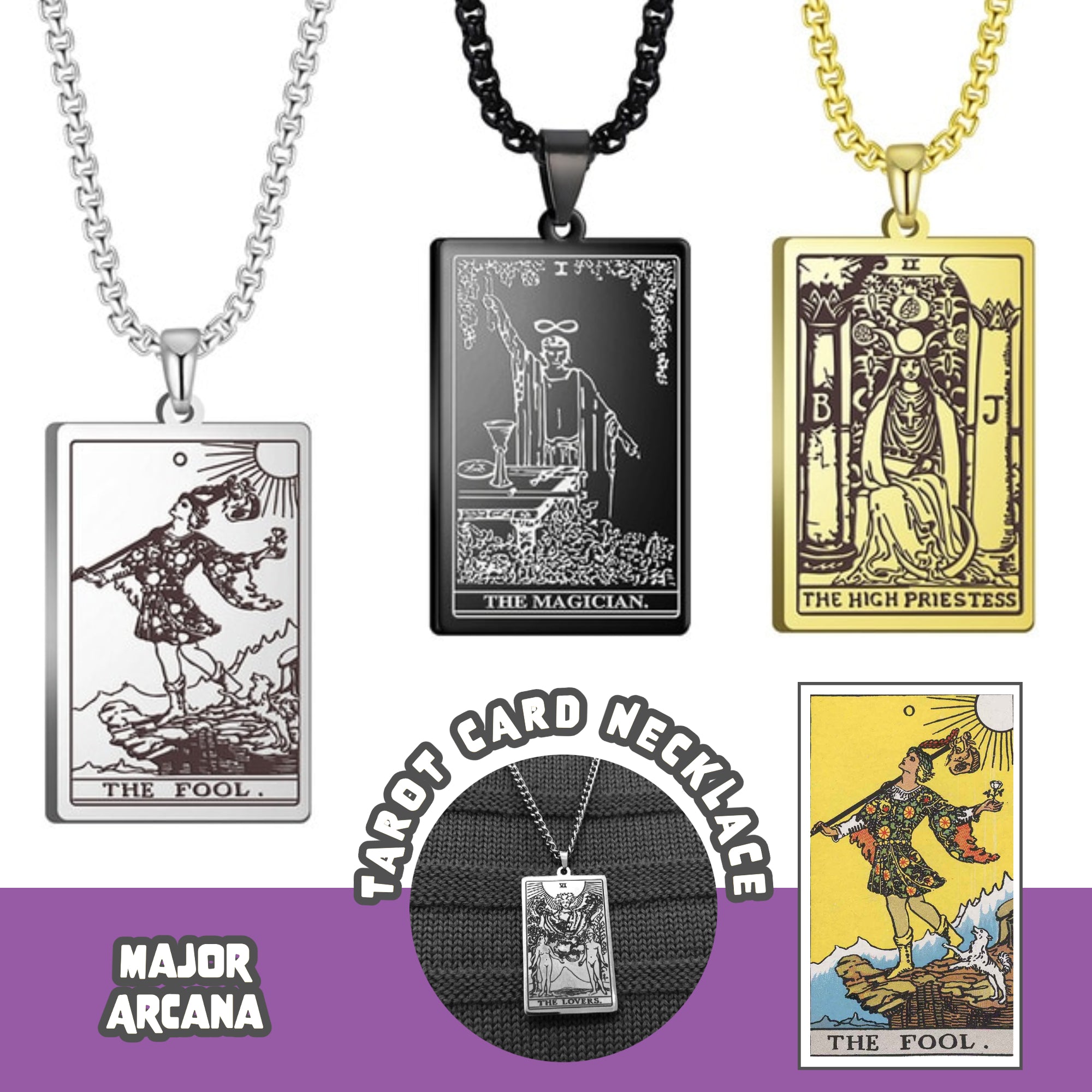 Tarot Card Necklaces | Apollo Tarot Shop