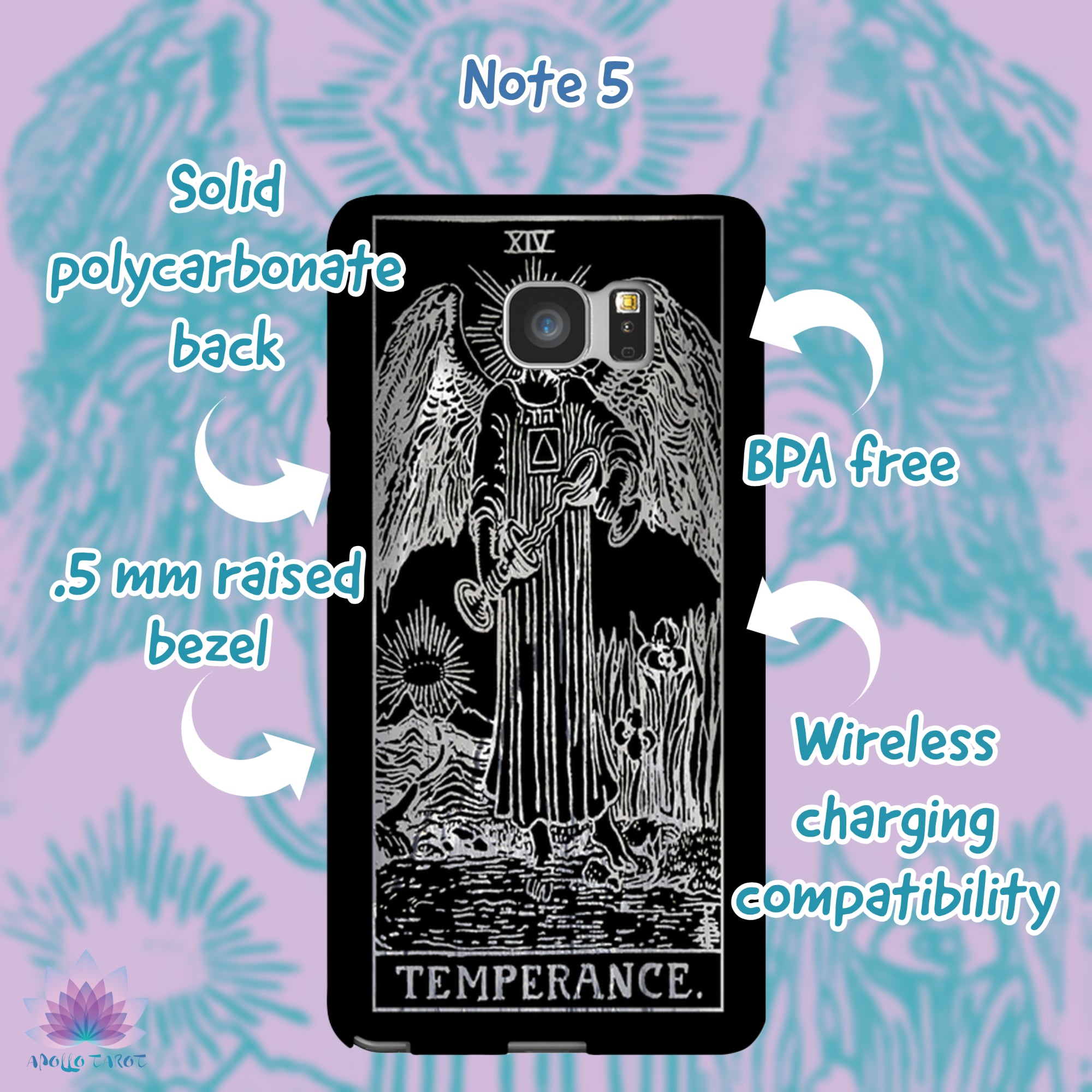 Temperance Tarot Card Samsung Phone Case | Tarot Phone Case | Apollo Tarot
