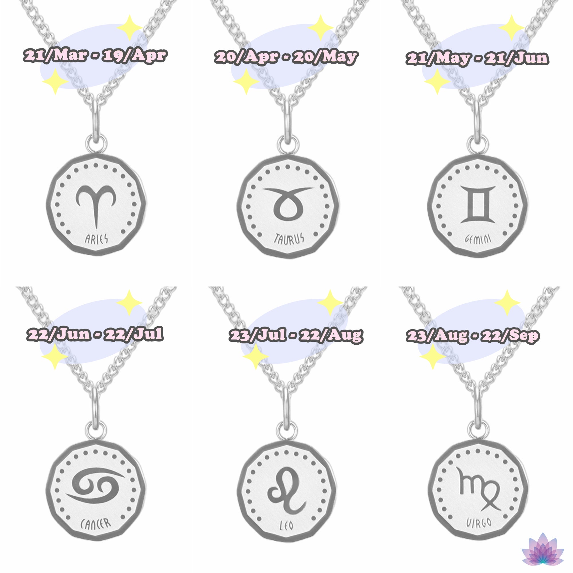 Twelve Constellation Necklace | Zodiac Sign Dates | Apollo Tarot