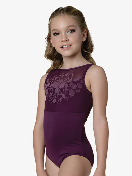 Joelle Child's Camisole Leotard With Sheer Waist, Danznmotion