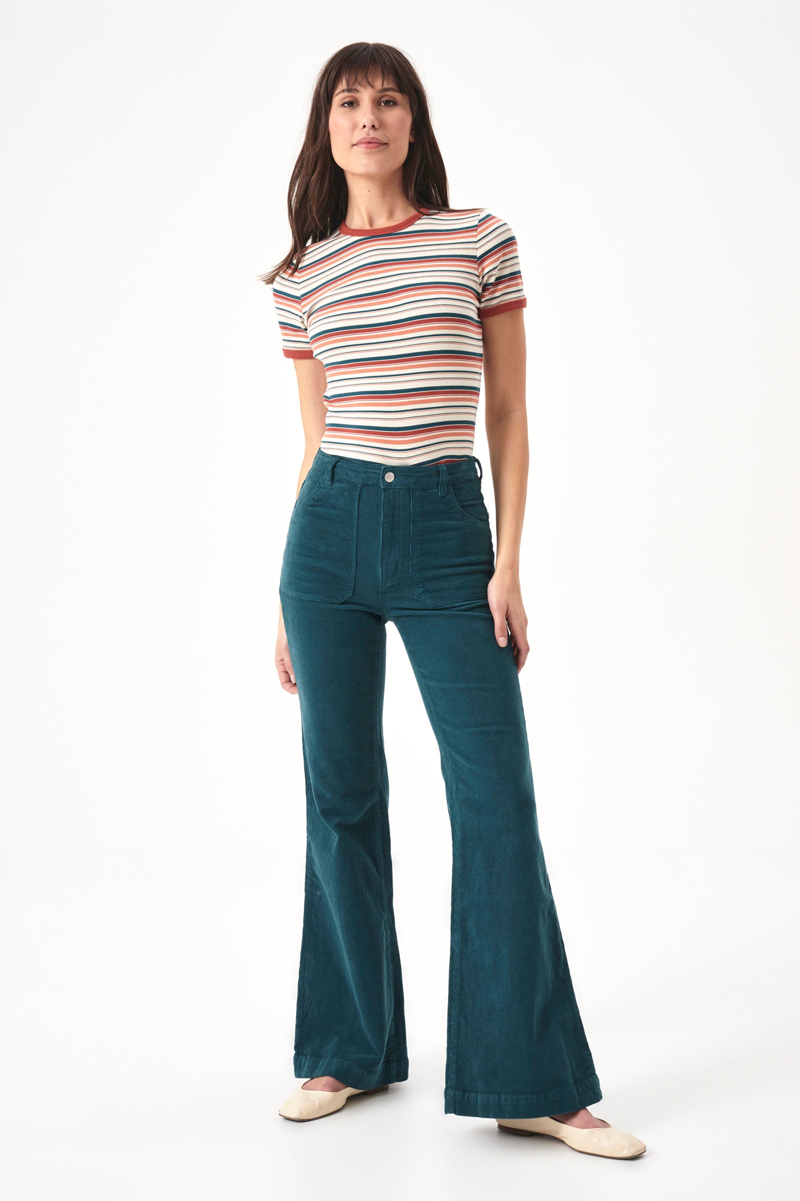 Buy Eastcoast Flare - Forest Cord Online | Rollas Jeans