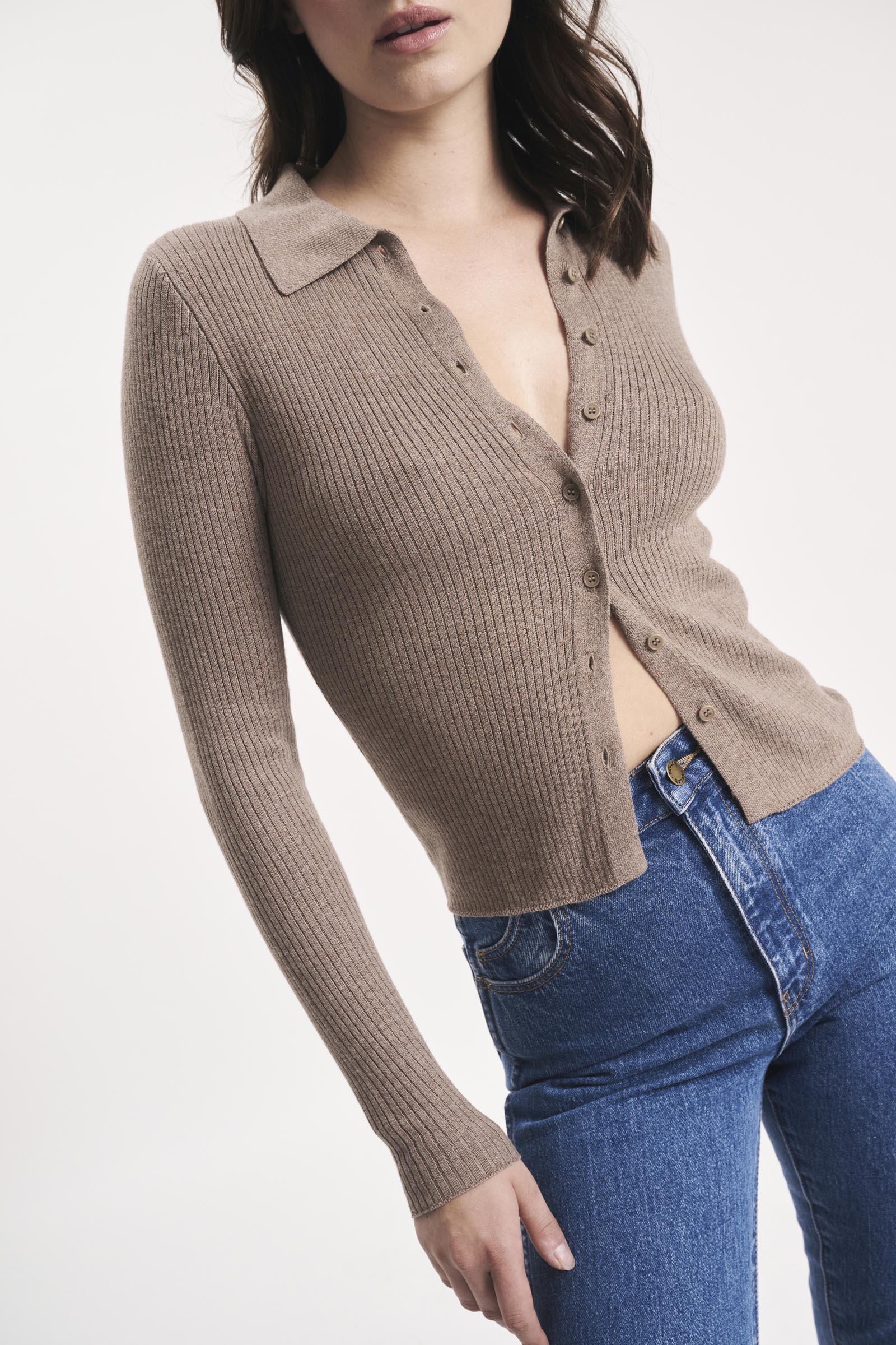 Buy Caroline Knit Longsleeve Top - Mink Online | Rollas Jeans