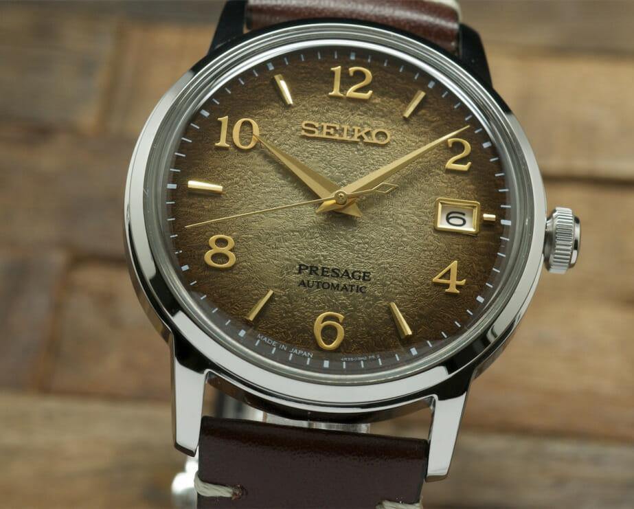 Seiko Presage LE Cocktail Time Hojicha Brown Men's Leather Strap Watch –  Diligence1International