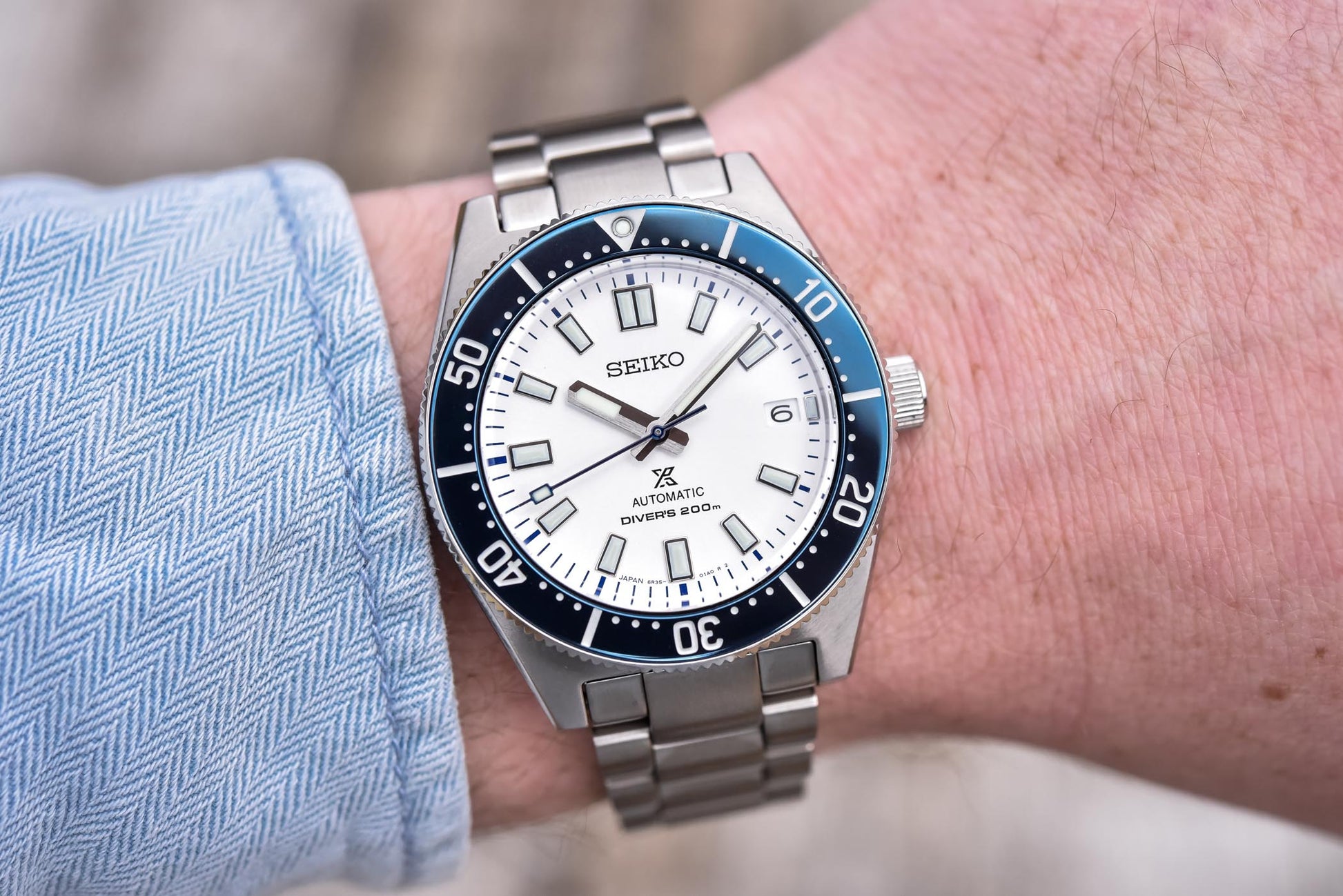 Seiko 62MAS Prospex Diver's 140th Anniv LE Blue White Theme Men's Stai –  Diligence1International