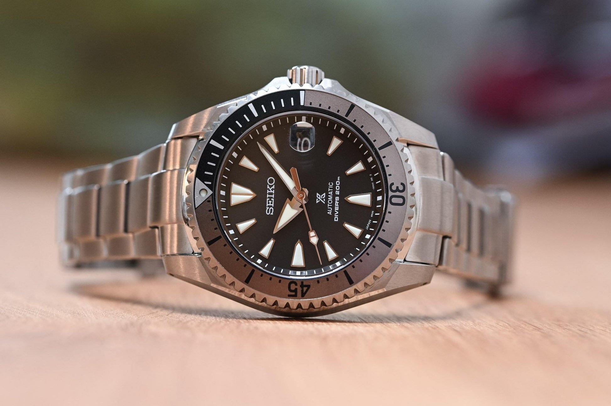 Seiko Prospex Bronze Grey Rootbeer Shogun Men's Titanium Watch SPB189J –  Diligence1International