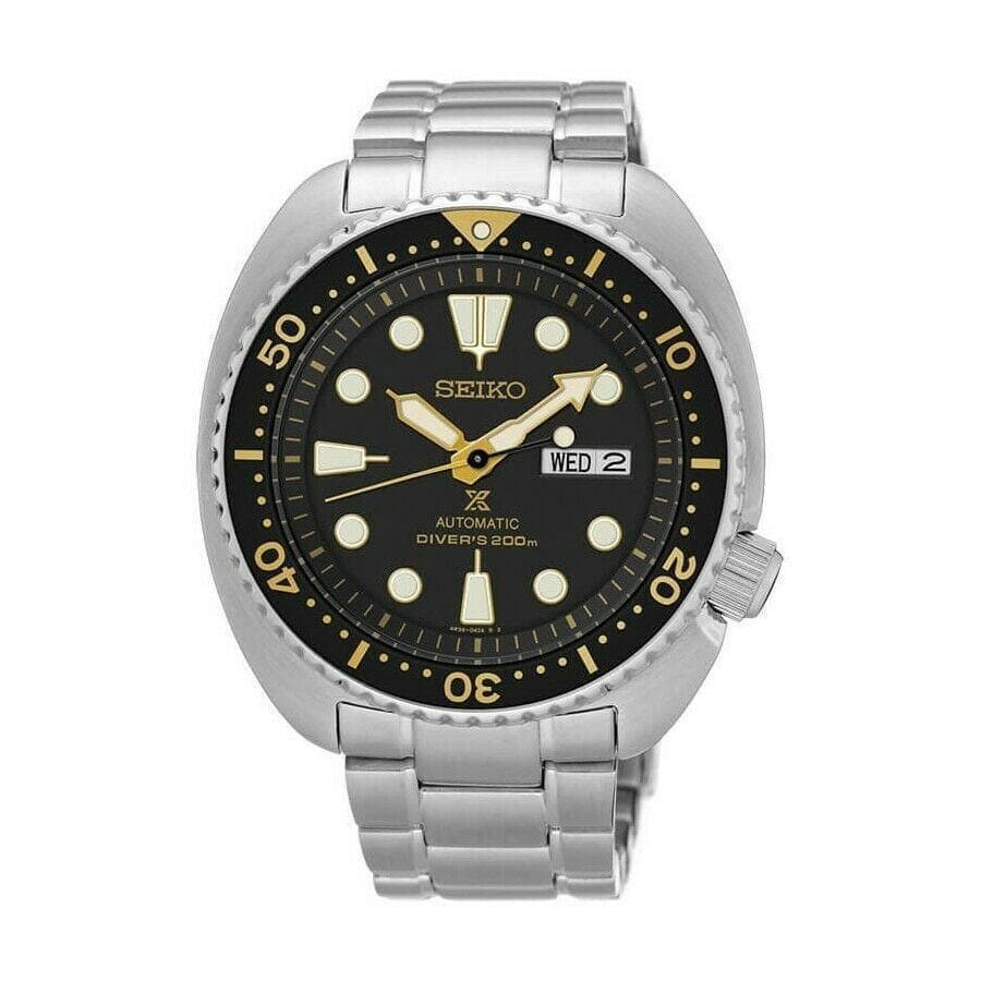 Seiko Black with Gold Turtle Prospex Diver's Men's Watch SRP775K1 –  Diligence1International