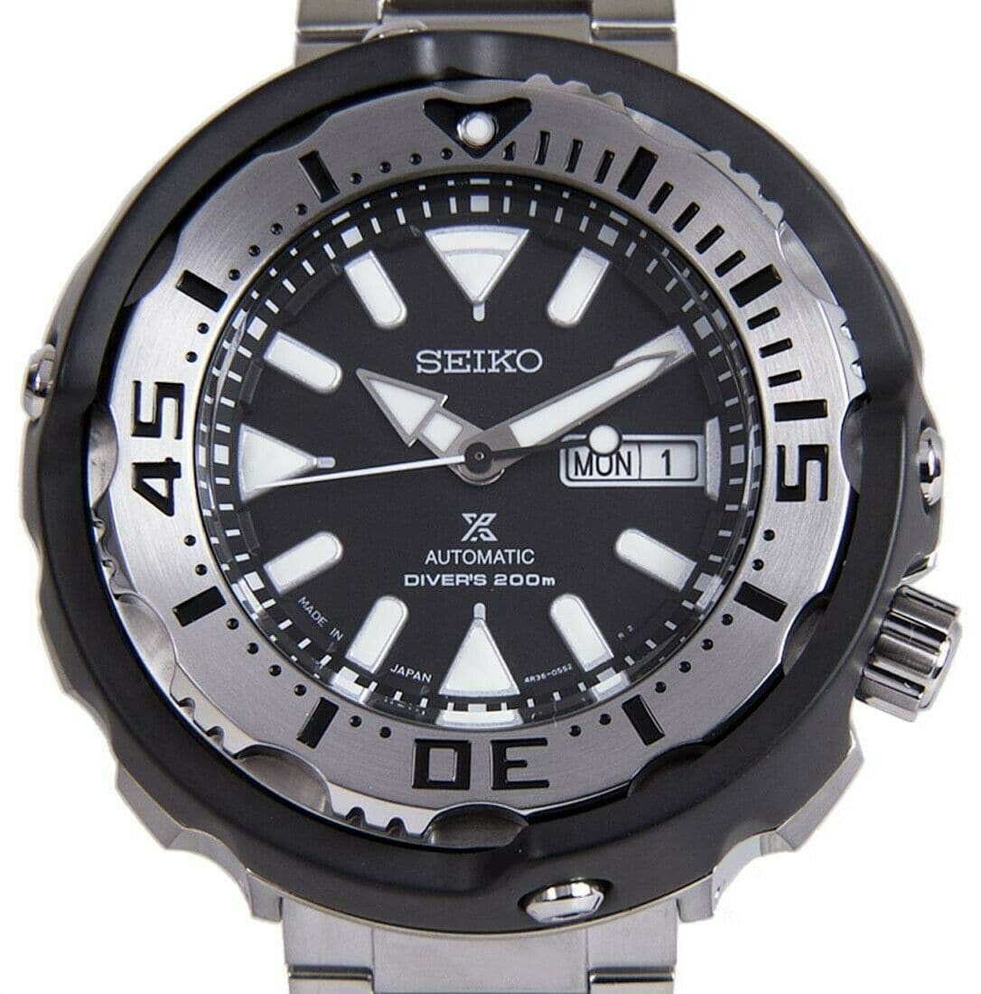 Seiko Japan Made Black Ceramic Shroud Tuna 200M Diver's Men's Watch SR –  Diligence1International