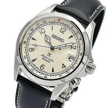 Seiko Japan Made Prospex Alpinist White Men's Leather Strap Watch SPB1 –  Diligence1International