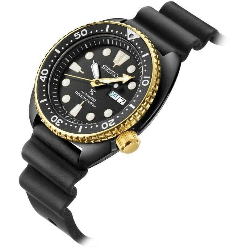 Seiko Japan Made SE Gold Ring Black Ninja Turtle Watch SRPC48J1 -  Diligence1International