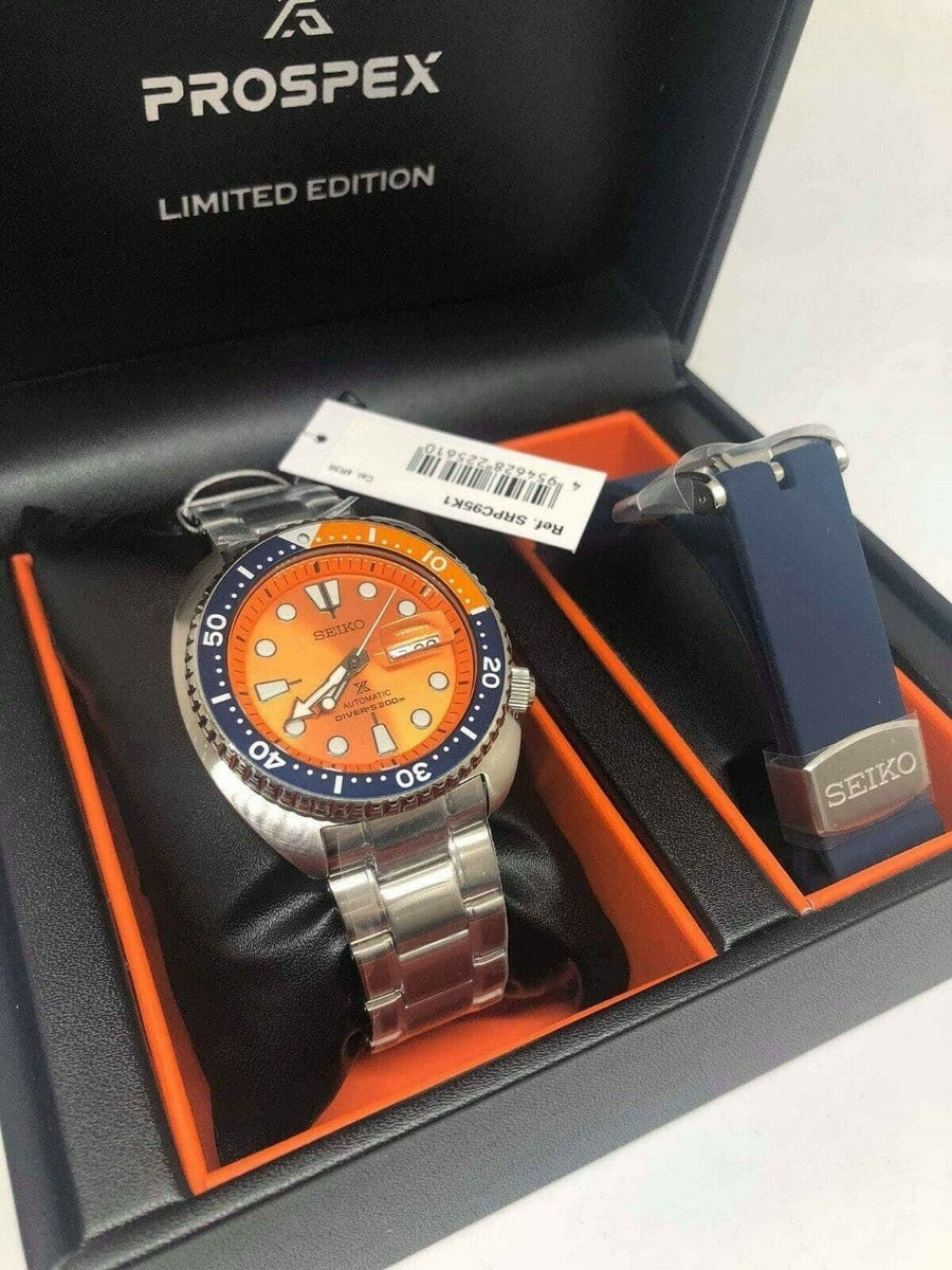 Seiko Limited Edition Nemo Orange Turtle 200M Men's Watch SRPC95K1 –  Diligence1International