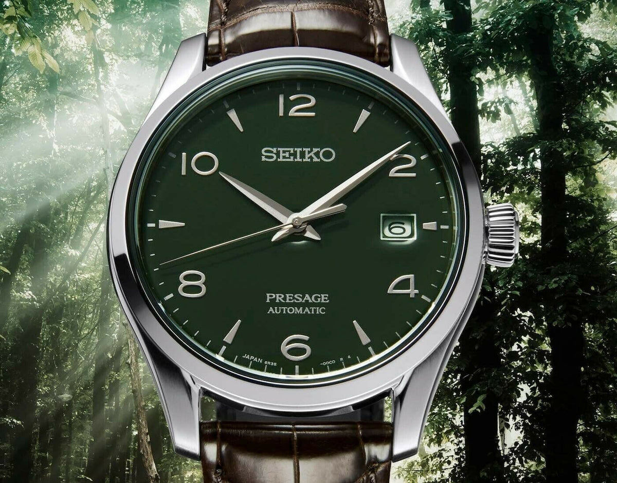 Seiko Limited Edition Presage Men's Watch Green Enamel Dial Men's Watc –  Diligence1International