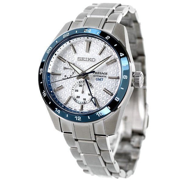 Seiko Presage Sharp Edged Series Limited Edition Asanoha White GMT Men –  Diligence1International