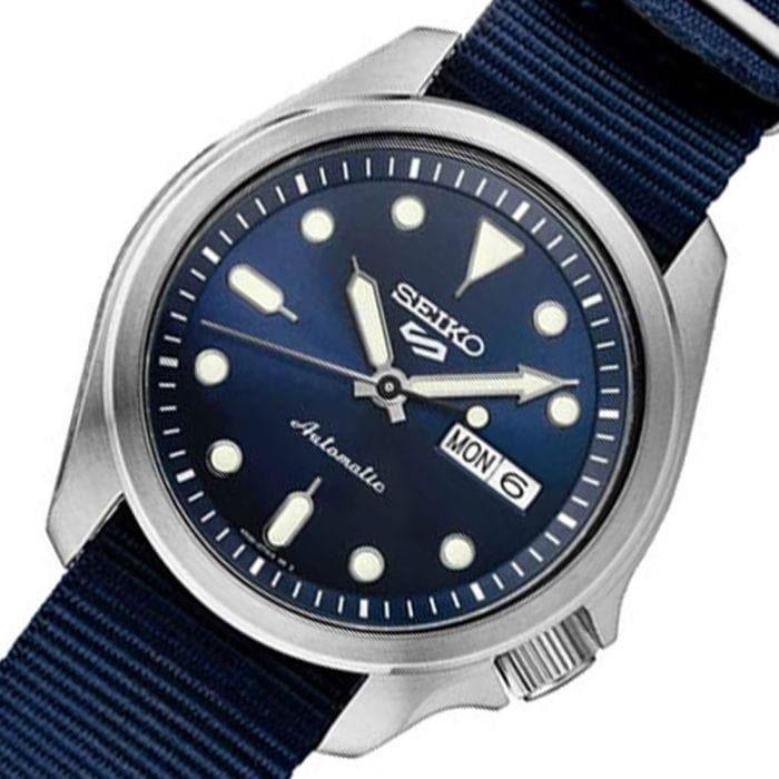 Seiko 5 Sports 100M Automatic Men's Watch All Navy Blue Nylon Strap SR –  Diligence1International