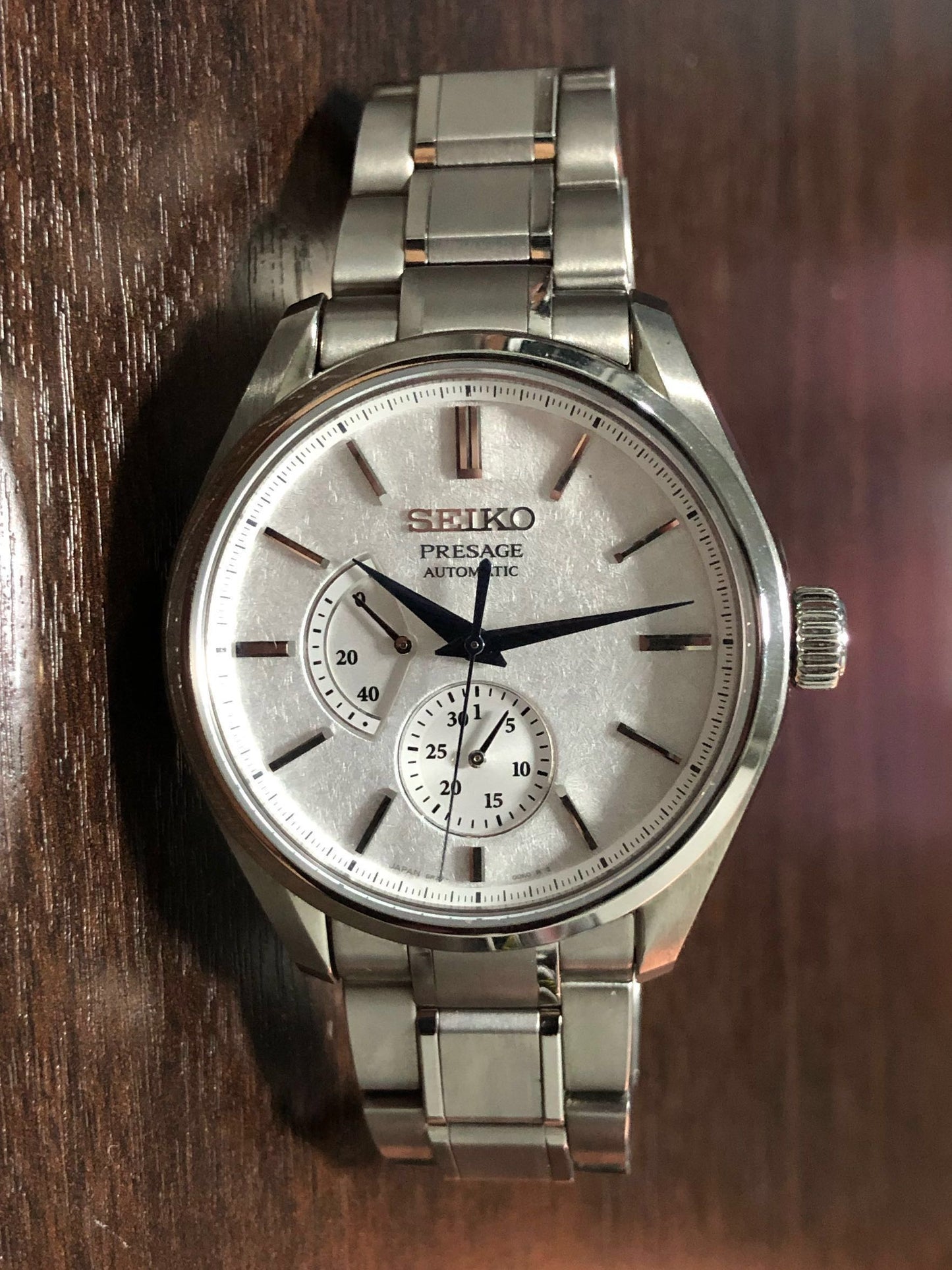 Seiko JDM Presage White Baby GS Snowflake Men's Titanium Watch w/ Pow. –  Diligence1International