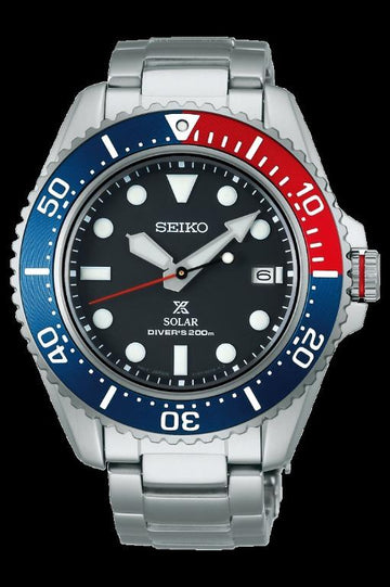 Seiko Prospex Pepsi Solar Diver's Men's Stainless Steel Watch SNE591P1 –  Diligence1International