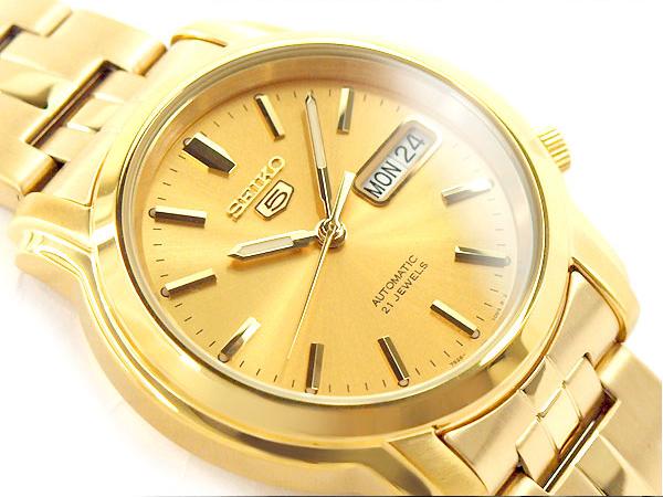 Seiko 5 Classic Men's Size Gold Dial & Plated Stainless Ste...