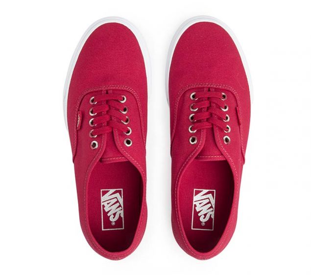 red vans with gold eyelets