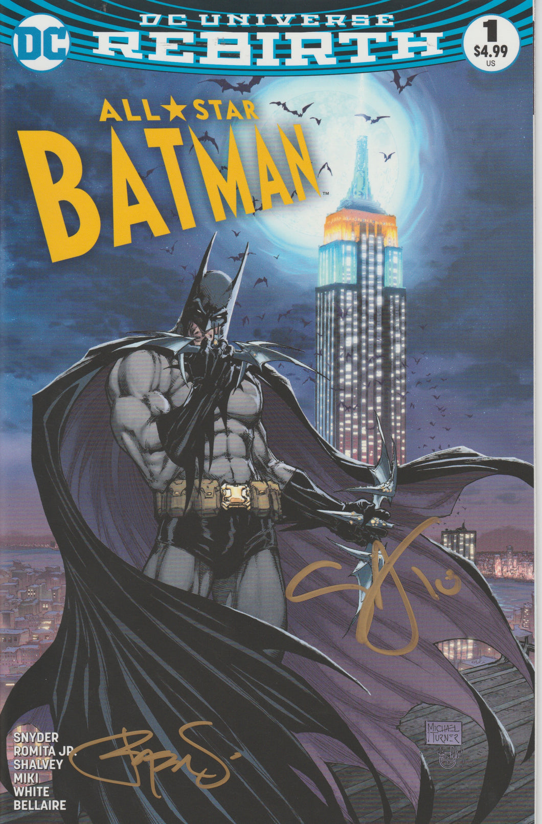 All Star Batman #1 (Michael Turner variant) signed by Scott Snyder \u0026 P –  Camel Comics