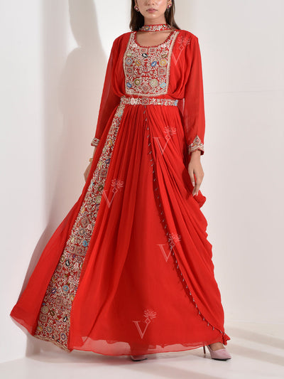 Red Designer Embroidered Bridal Lehenga at Rs 37000.00, Embroidered Bridal  Lehengas