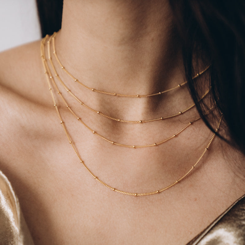 Gold Satellite Shorty Necklace