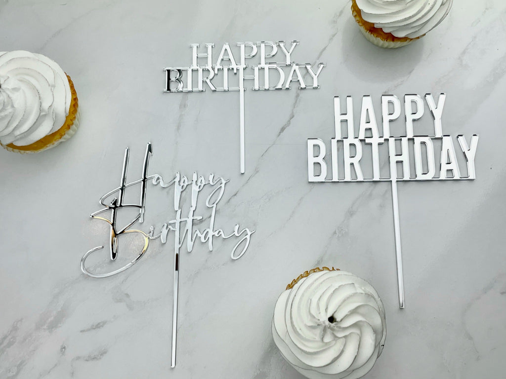 Happy Birthday Cake Topper - All Caps 2 – Occasional Paper Cuts