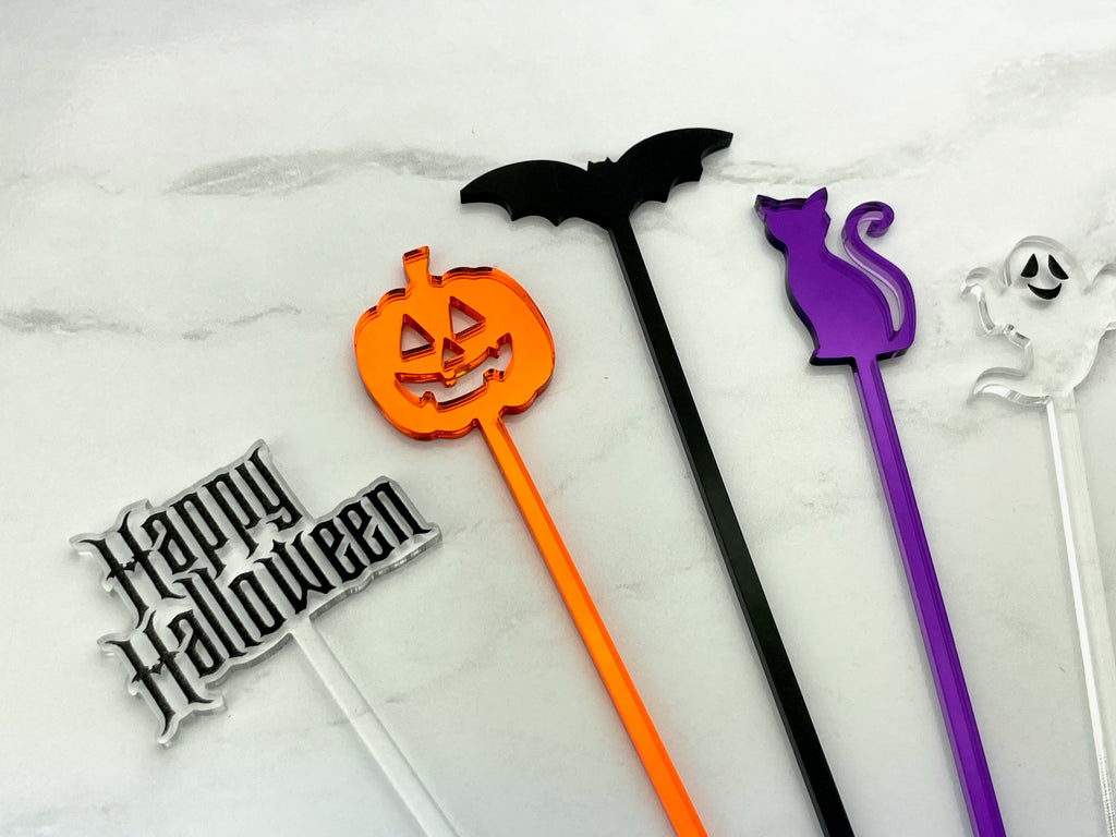 Halloween Straw Toppers Charms Happy Halloween Day Halloween