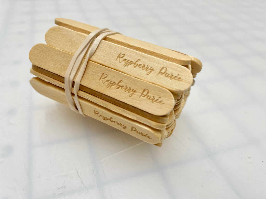 4.5 inch Custom Popsicle Sticks  Branded Popsicle Sticks – Pick On Us, LLC