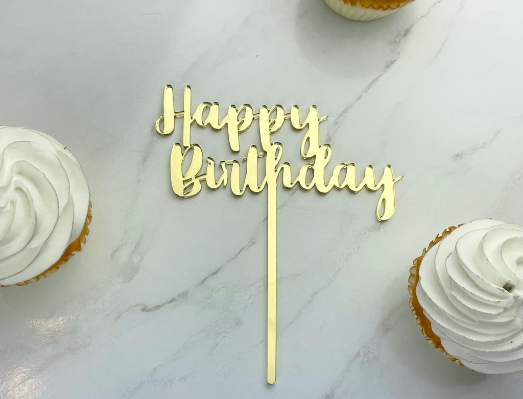 Happy Birthday Cake Topper - All Caps 2 – Occasional Paper Cuts