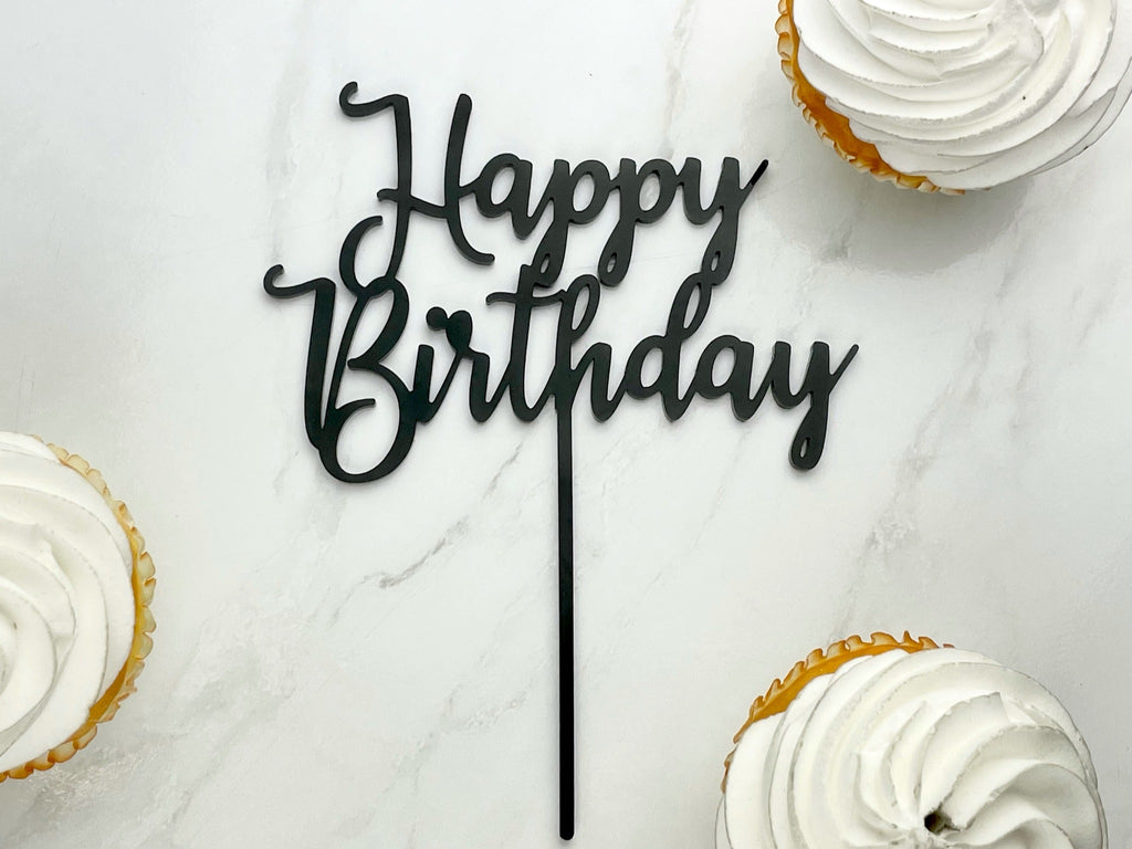 Happy Birthday Cake Topper - Font #9