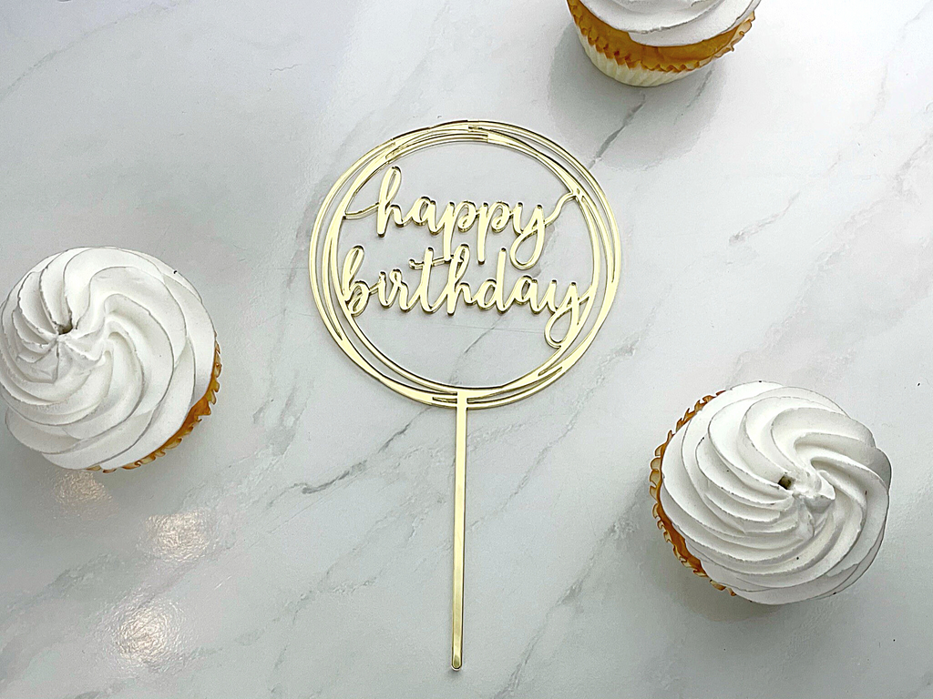 Happy Birthday Cake Topper - All Caps 2 – Occasional Paper Cuts