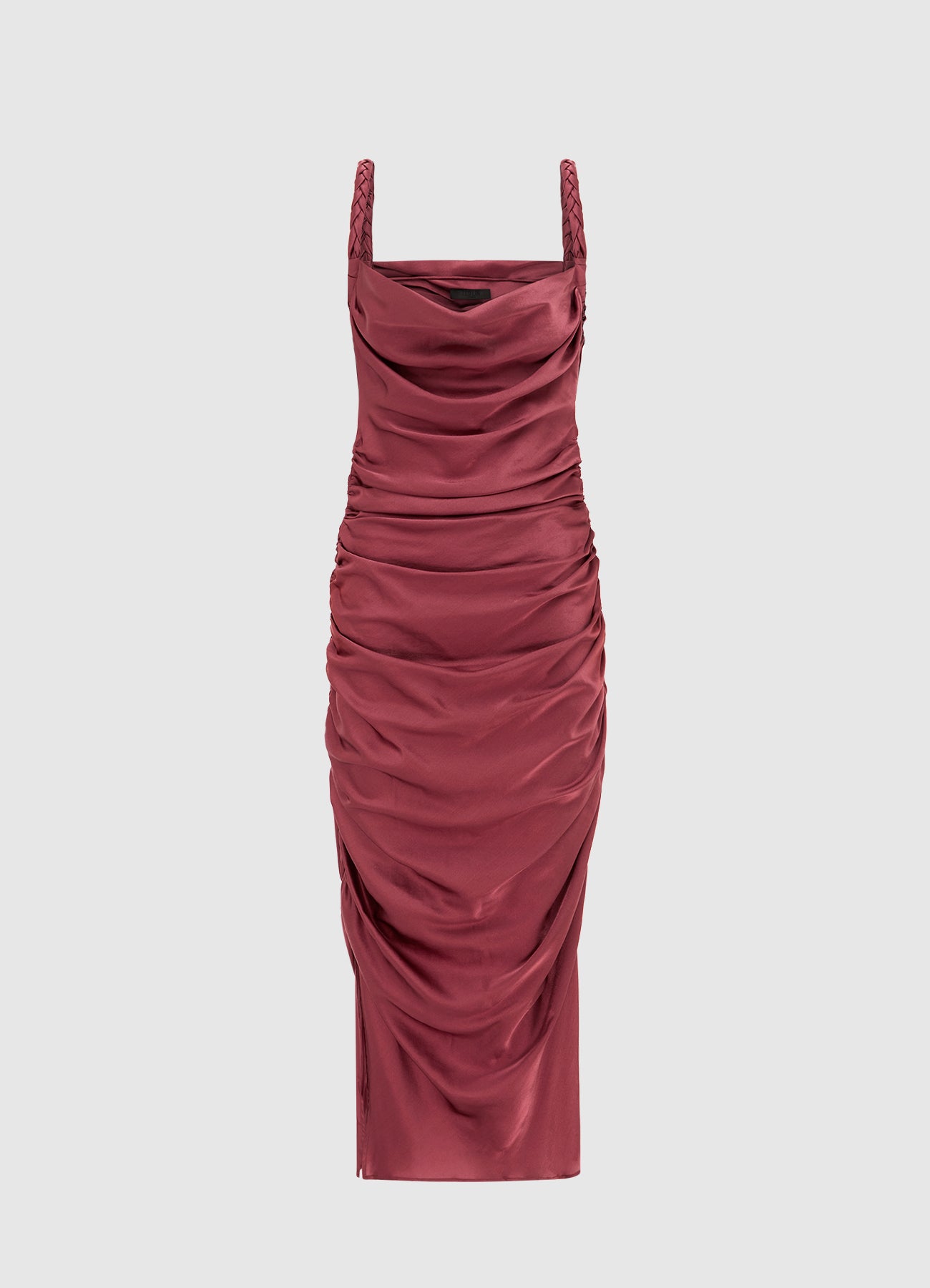 Rachel Cowl Neck Slip Dress - Burgundy | LEO LIN® Official Website