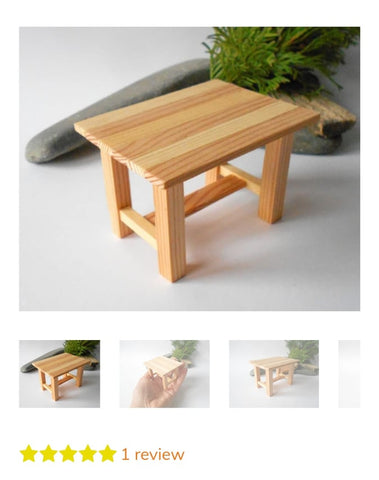 Seventh review- handmade miniature wooden table in 1/12th scale