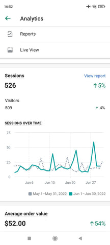 ExiArts had %5 increase in total sessions for June 2022