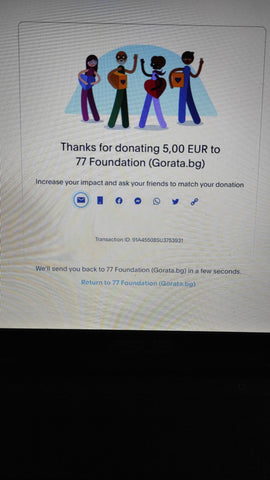 Donation of 5 Euros for the month of January 2023 by ExiArts website
