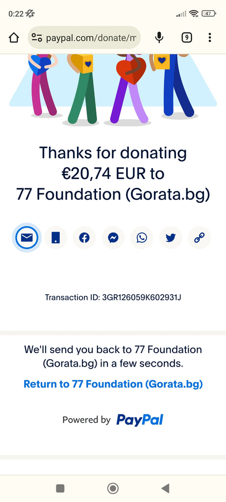 I made donation of 20.74 Euros for planting trees for the Month of June 2023