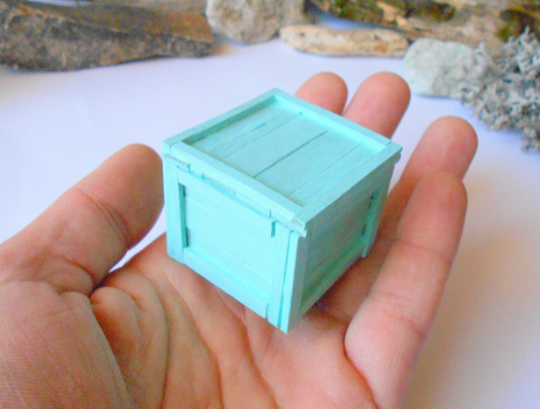 1:6 Scale Mini Treasure Box Chest Vintage Style Model Plastic 