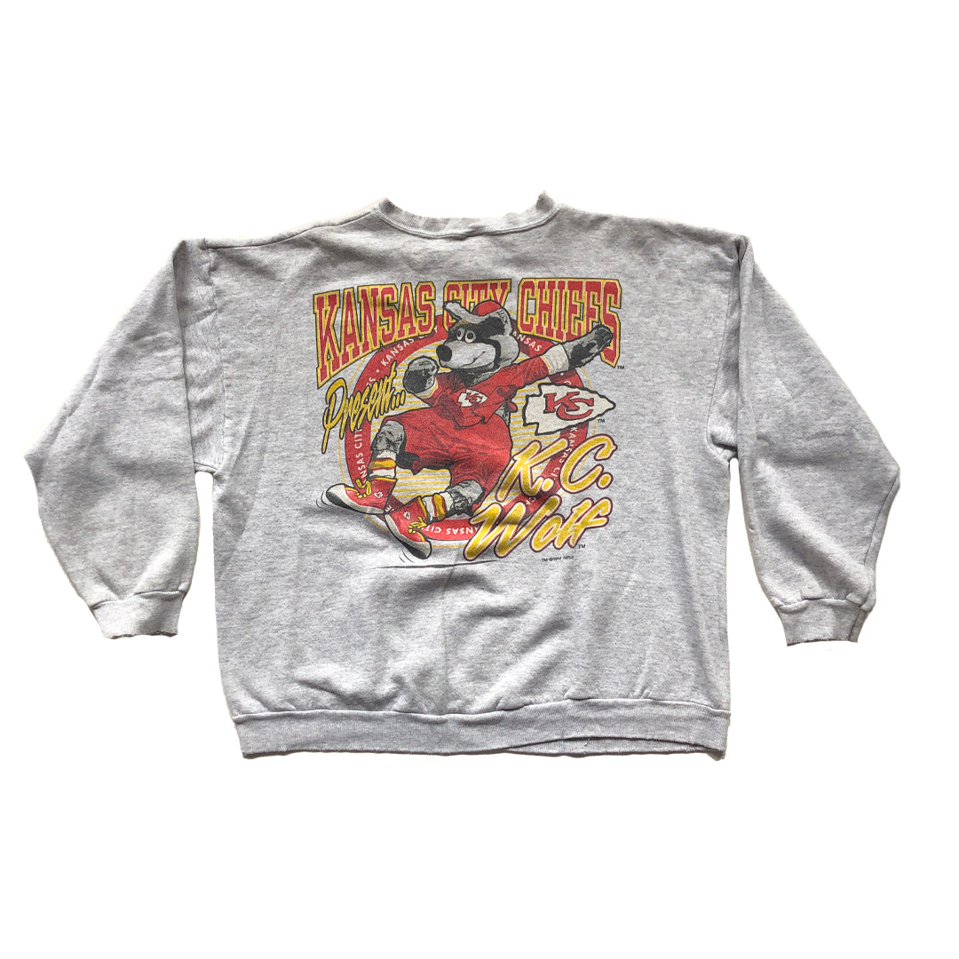 WESTSIDE STOREY VINTAGE | VINTAGE 1994 KC WOLF CHIEFS FRONT & BACK SWEATSHIRT