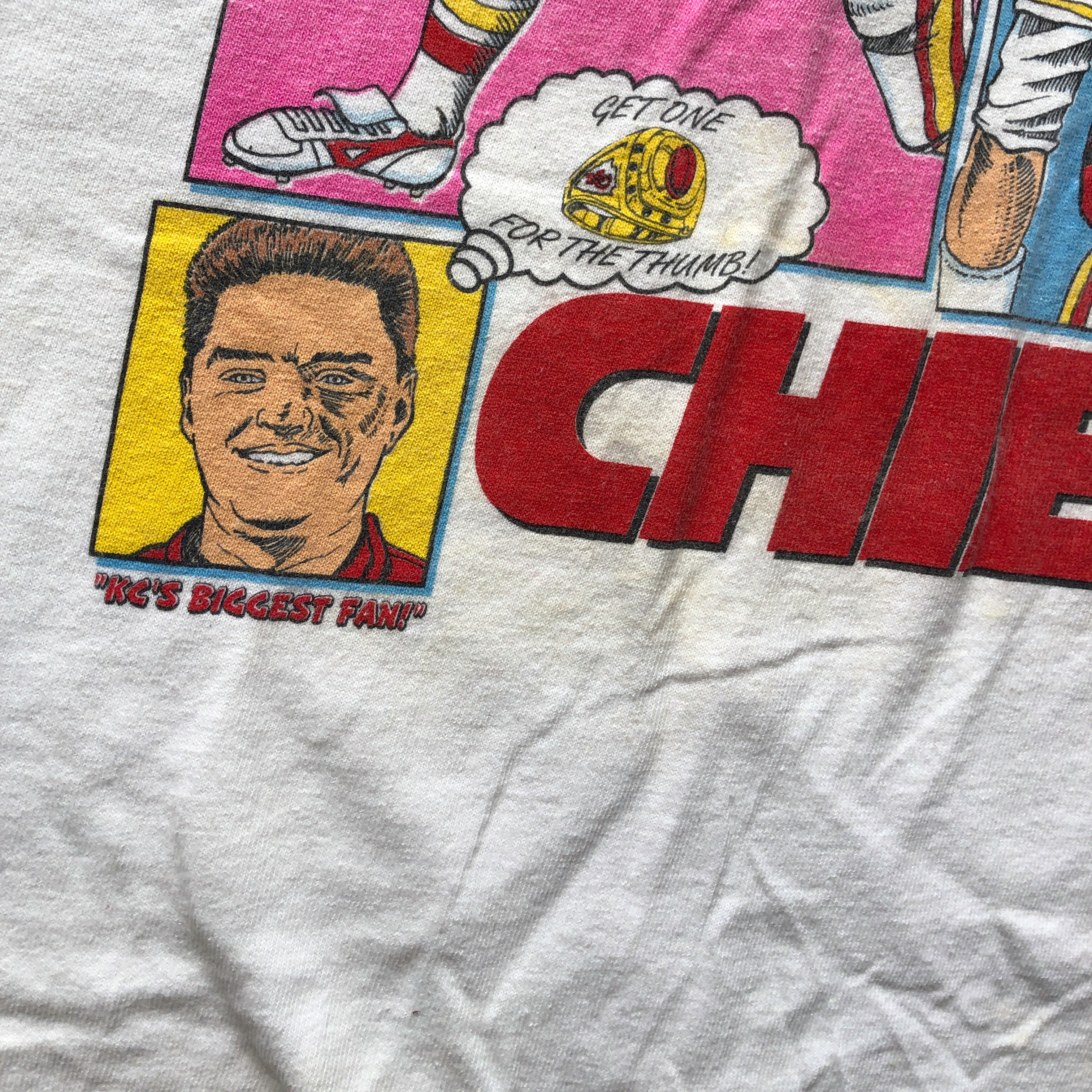 WESTSIDE STOREY VINTAGE | VINTAGE 90'S SALEM CARICATURE COMIC BOOK SERIES JOE MONTANA CHIEFS T-SHIRT